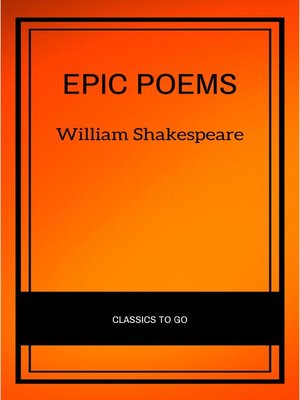 cover image of Epic Poems